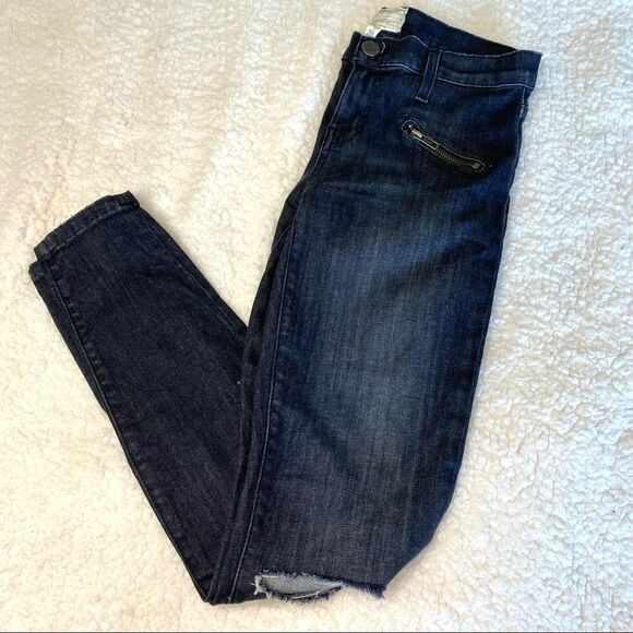 Current/Elliott Soho Stiletto Skinny Zipper Jeans in Caliber Destroy 26 - Picture 2 of 7